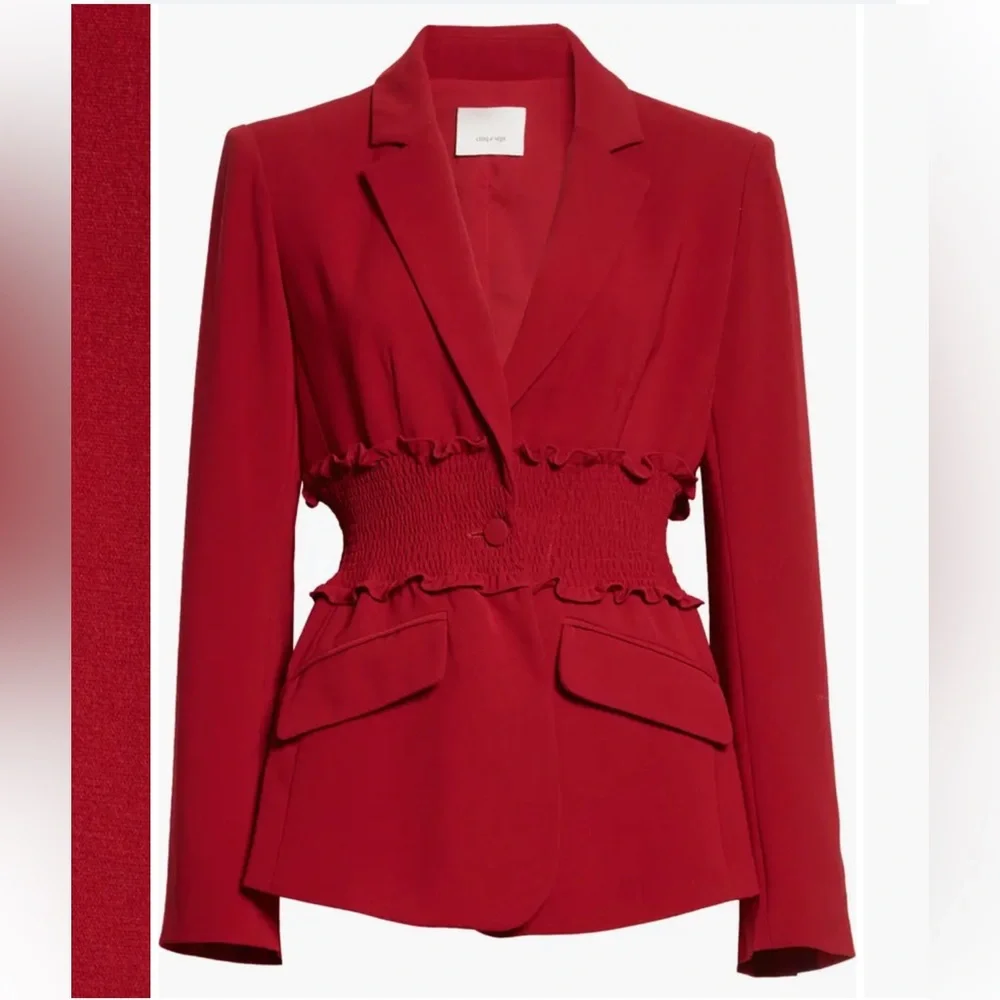 Cyndi Smocked Crepe Blazer - Picture 8 of 8